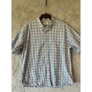 Southern Pines XXL Plaid Short Sleeve Button Up Shirt Menswear